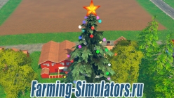 Новогодняя ёлка v1.0 для Farming Simulator 2015 - скриншот