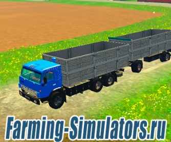 Грузовик «КамАз 53212» + прицеп «ГКБ»  для Farming Simulator 2015 - скриншот