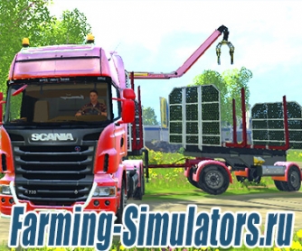 Лесовоз с краном «Scania R730 Forests» + прицеп для Farming Simulator 2015 - скриншот