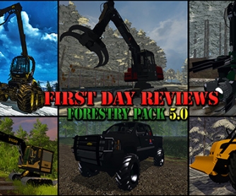 Набор для лесозаготовки «First Day Reviews – Forestry Pack» v5.0 для Farming Simulator 2015 - скриншот
