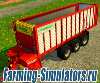Прицеп для силоса «Poettinger Jumbo 10010 CL» v1.0 для Farming Simulator 2015 - скриншот