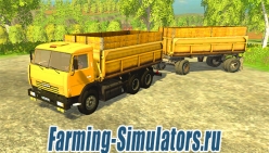 Грузовик «КамАЗ 45143» + прицеп  для Farming Simulator 2015 - скриншот