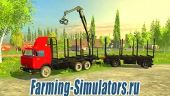 Лесовоз «КамАЗ 54115» + прицеп v1.0 для Farming Simulator 2015 - скриншот