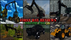 Набор для лесозаготовки «First Day Reviews – Forestry Pack» v5.0 для Farming Simulator 2015 - скриншот