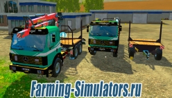Набор грузовиков «Mercedes Benz SK 1935 Forest» + прицеп v1.0 для Farming Simulator 2015 - скриншот