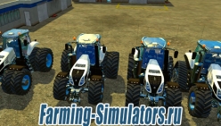 Набор тракторов «New Holland T8S 4 Pack» v1.5 для Farming Simulator 2015 - скриншот